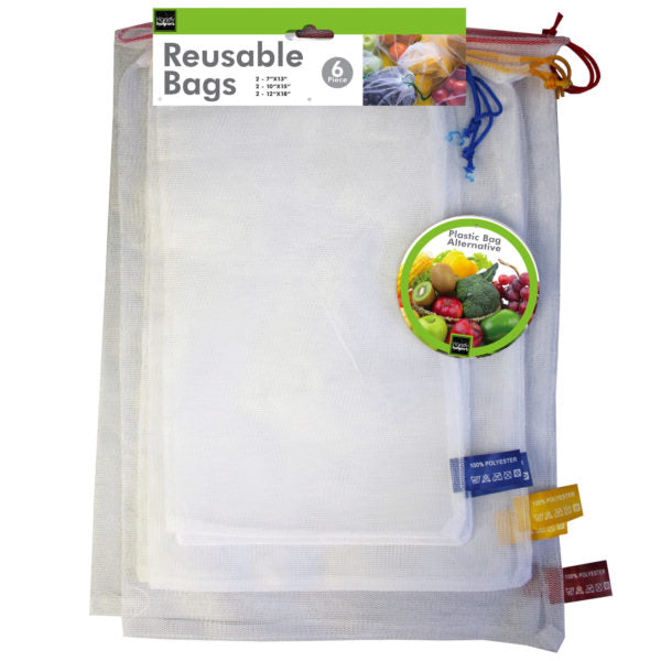 6 Pack Reusable Bags