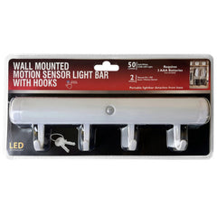 Wall Mounted Touch Sensor Light Bar with Hooks