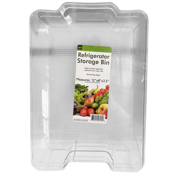 Medium Clear Refrigerator Storage Box with Handles