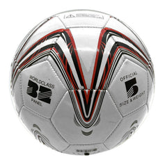 Size 5 Soccer Ball with Red and Black Star Design