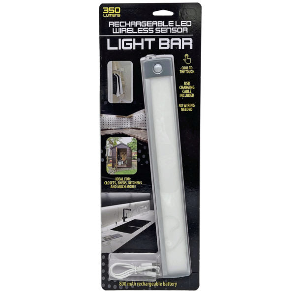 350 Lumens Rechargeable LED Wireless Sensor Light Bar
