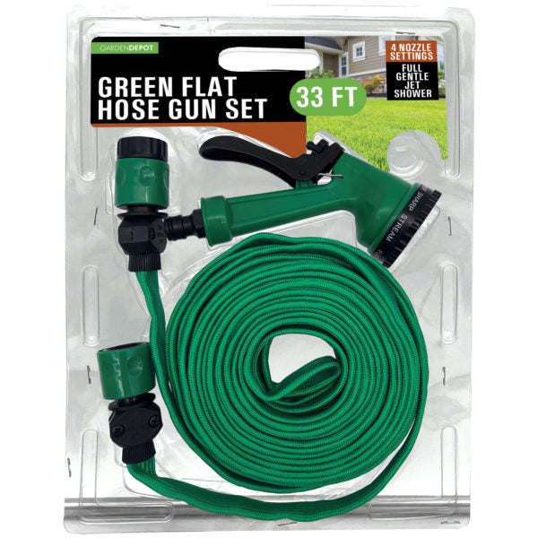 33 Green Flat Hose Gun Set