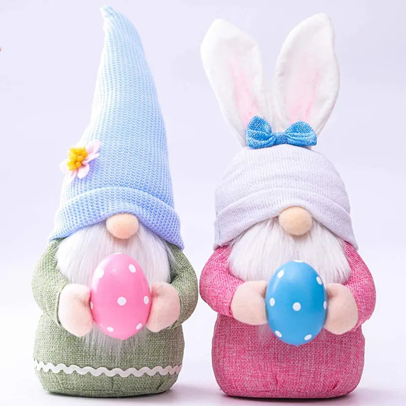 Bring Some Easter Cheer with Faceless Holding Egg Easter Hand Gnomes Plush Toy