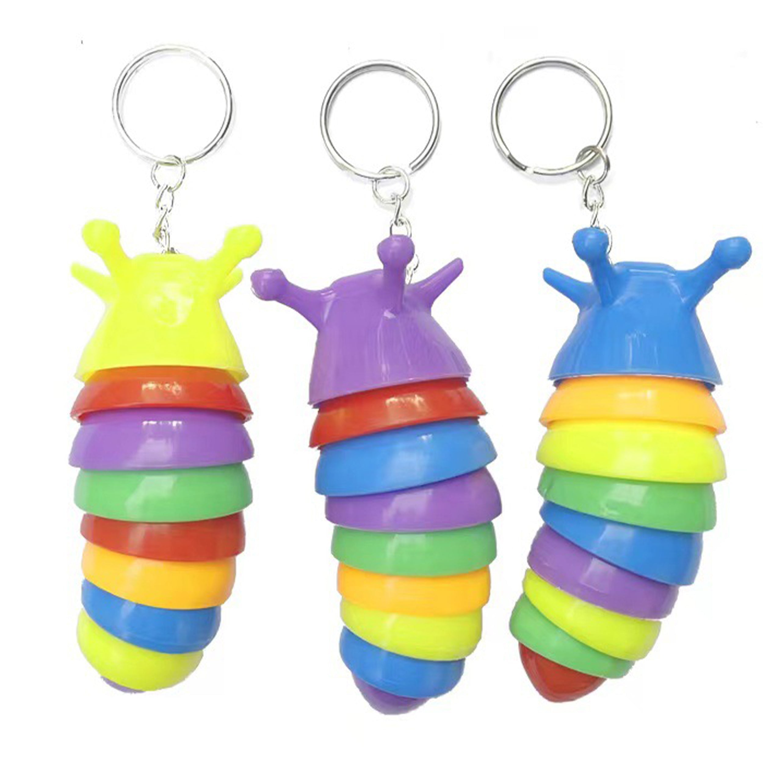 Rainbow Slug Keychain Fidget Toy