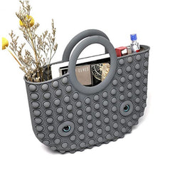 Grey Tote Bag Pop it Fidget Handbag