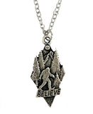 Wholesale BELIEVE BIGFOOT SASQUATCH NECKLACE ON 20" CHAIN