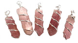 Wholesale Natural Stone Copper Wire Pendants Jewelry For Women's (sold by the piece or on chain)