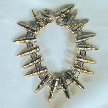 Wholesale CIRCLE OF METAL BULLET SHAPED BRACELETS (Sold by the PIECE OR dozen) CLOSEOUT $ 50 CENTS EA