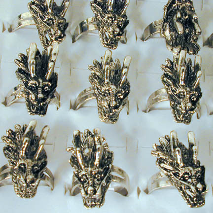 Buy DRAGON HEAD METAL RINGS* CLOSEOUT NOW AS LOW AS 50 CENTS EABulk Price
