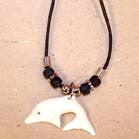 Wholesale BONE DOLPHIN ROPE NECKLACE (Sold by the dozen) CLOSEOUT NOW ONLY $1 EACH