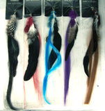 Wholesale FEATHER HAIR EXTENSTIONS STYLE A  (Sold by the dozen) CLOSEOUT NOW ONLY 50 CENTS EA