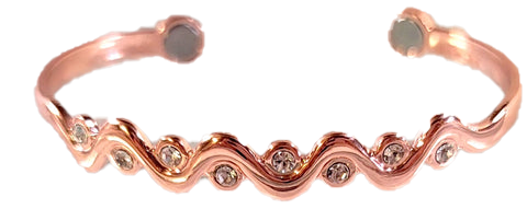 Buy CRYSTAL JEWEL COPPER CUFF BRACELET WITH MAGNETSBulk Price
