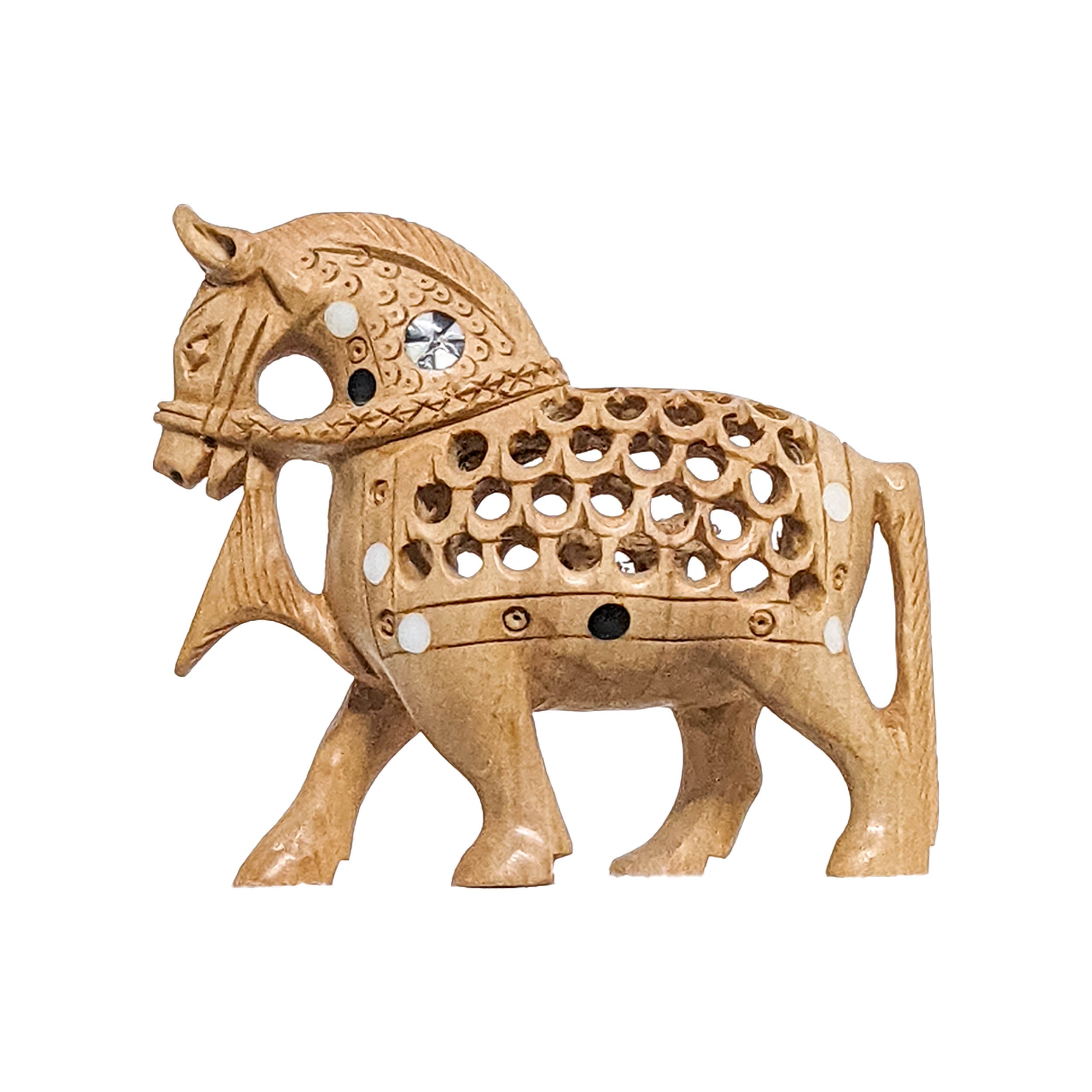 Wooden Horse with Jali Design