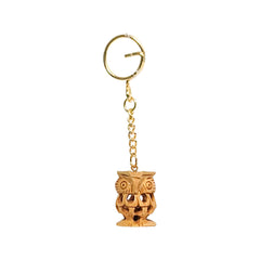 Bring a touch of nature with Handmade Wooden Owl Keychains