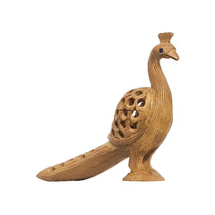 Wooden Peacock Statue