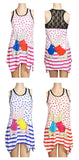 Bulk Sleeveless Tunic Tops Bunny Prints For Women's - Assorted