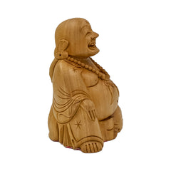 Bring Peace and Tranquility to Your Home with our Hand Carved Natural Wood Buddha Sculpture