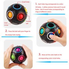 Keep Kids Entertained for Hours with the Magic Rainbow Ball Fidget Toy