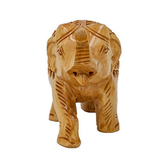 Handmade Jali Trunk Up Carved Elephant - Unique Indian Handicraft