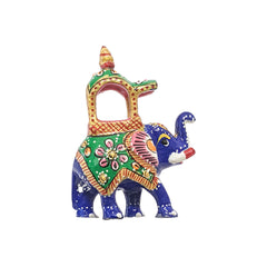 Handpainted Elephant With Meenakari Artwork Handicraft Elephant (4 inch)