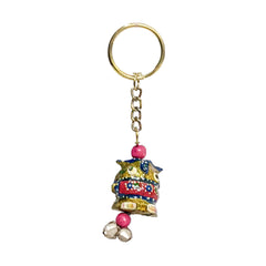 Meena Animal Mix Handmade keychain ,Handcrafted Key Holder (1inch)