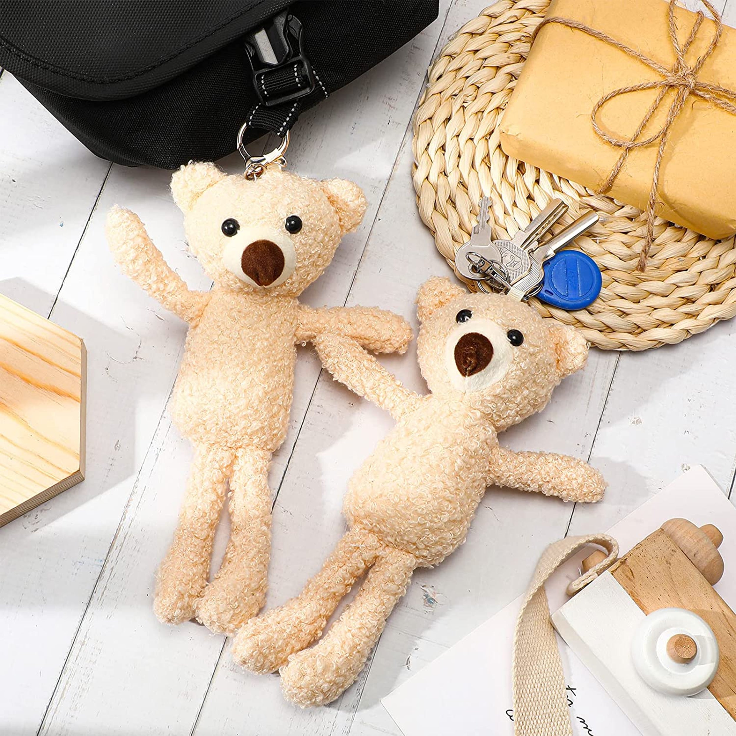 Adorable Mini Bear Animal Style Soft Plush Keychain