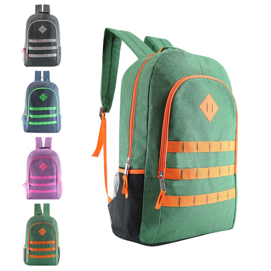Buy 19" Basic Wholesale Backpack In 4 Colors - Bulk Case Of 24 Backpacks