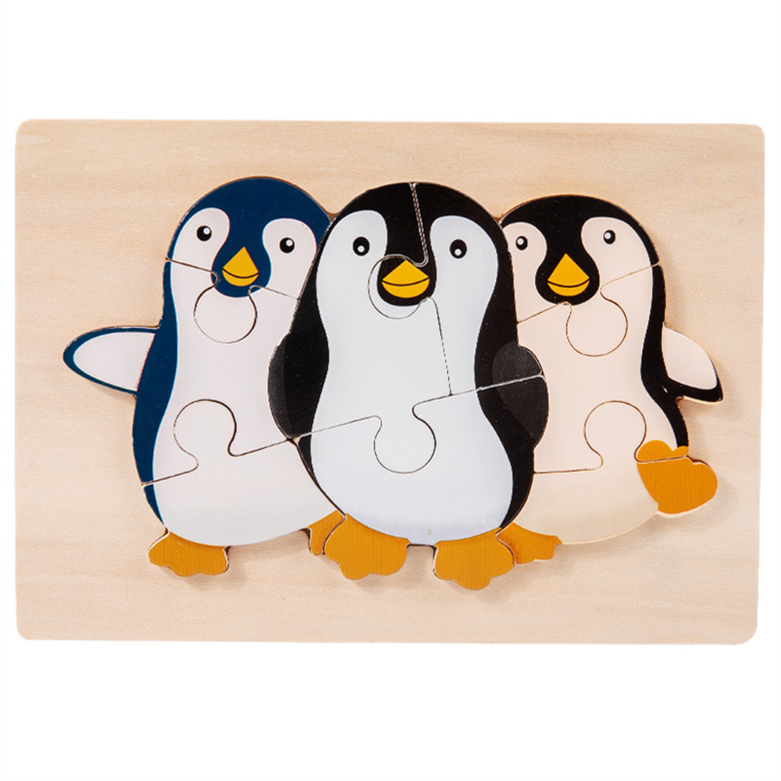 Montessori Educational Animal Family Wooden Puzzle - Fun Learning Activity for Kids