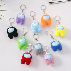 Tooth Shape Soft Plush Stuffed Keychain - Assorted Colors