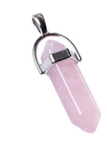 Wholesale BULLET SHAPED ROSE QUARTZ CUT STONE PENDANTS