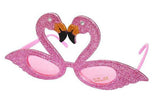 Wholesale Glittered Flamingo Fanci-Frame Tropical Sunglasses Party | Fun and Stylish Eyewear (Sold by the piece or dozen )