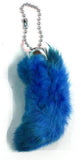 Wholesale New Stylish Red Color Rabbit Foot Keychains - Assorted Charms (Sold By Dozen)