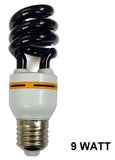 Wholesale TWIST SPIRAL 9 WATT ENERGY SAVER BLACK LIGHT BULB ( sold by the piece )