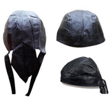 Wholesale VINYL BLACK SNAKE SKIN BANDANNA CAP (Sold by the piece) -* CLOSEOUT NOW $1 EA