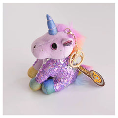 New Sequins Unicorn Key Chain Plush Toy - Assorted Colors and Designs for the Perfect Accessory