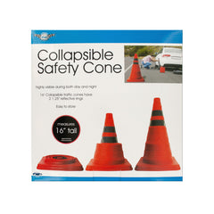Collapsible Traffic Safety Cone with Reflective Rings