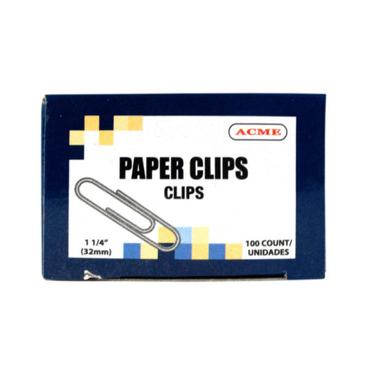 1.25 Paper Clips 100 Count MOQ-30Pcs, 0.99$/Pc