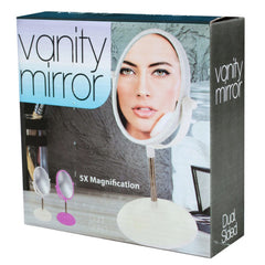 Dual-Sided 5X Magnifying Vanity Mirror