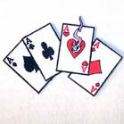 Wholesale PLAYING ACE CARDS 4 INCH PATCH (Sold by the piece) CLOSEOUT AS LOW AS 75 CENTS EA