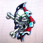 Buy RIPPING AMERICAN FLAG SKULL PATCH CLOSEOUT AS LOW AS .75 CENTS EABulk Price