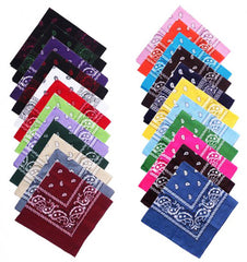 Wholesale Colorful Paisley Prints Cotton Bandannas For Unisex- Assorted