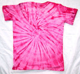 Wholesale PETITE PINK SPIDER TIE DYED TEE SHIRT (sold by the PIECE OR dozen)