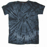 Wholesale ADULT SIZE  PETITE LIGHT BLACK SPIDER TIE DYED TEE SHIRT (sold by the piece )