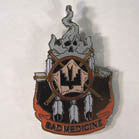 Buy BAD MEDICINE HAT / JACKET PIN(Sold by the dozen) *- CLOSEOUT NOW 50 CENTS EABulk Price