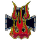 Wholesale IRON CROSS FLAMES HAT / JACKET PIN (Sold by the dozen)