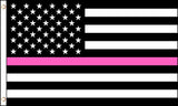 Wholesale AMERICAN PINK THIN LINE FLAG 3 X 5 FLAG breast cancer women police ( sold by the piece )