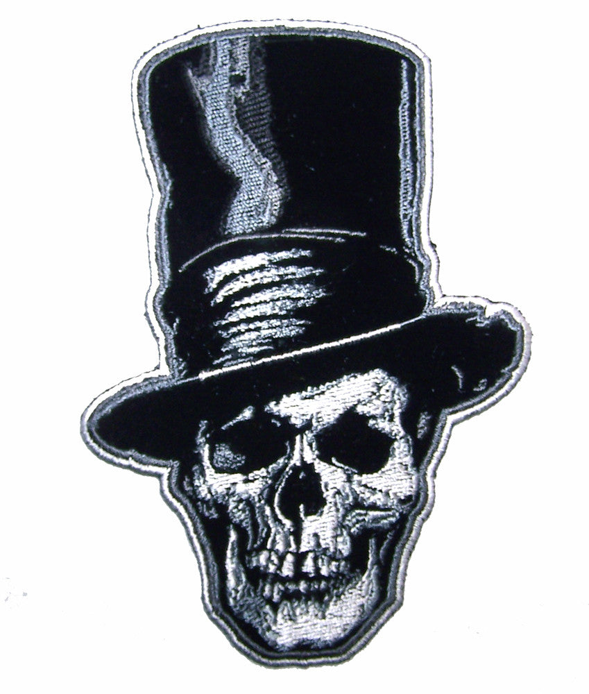 Buy 15 INCH TALL! SKULL HEAD STOVE PIPE HAT 15 INEMBROIDERED PATCHBulk Price