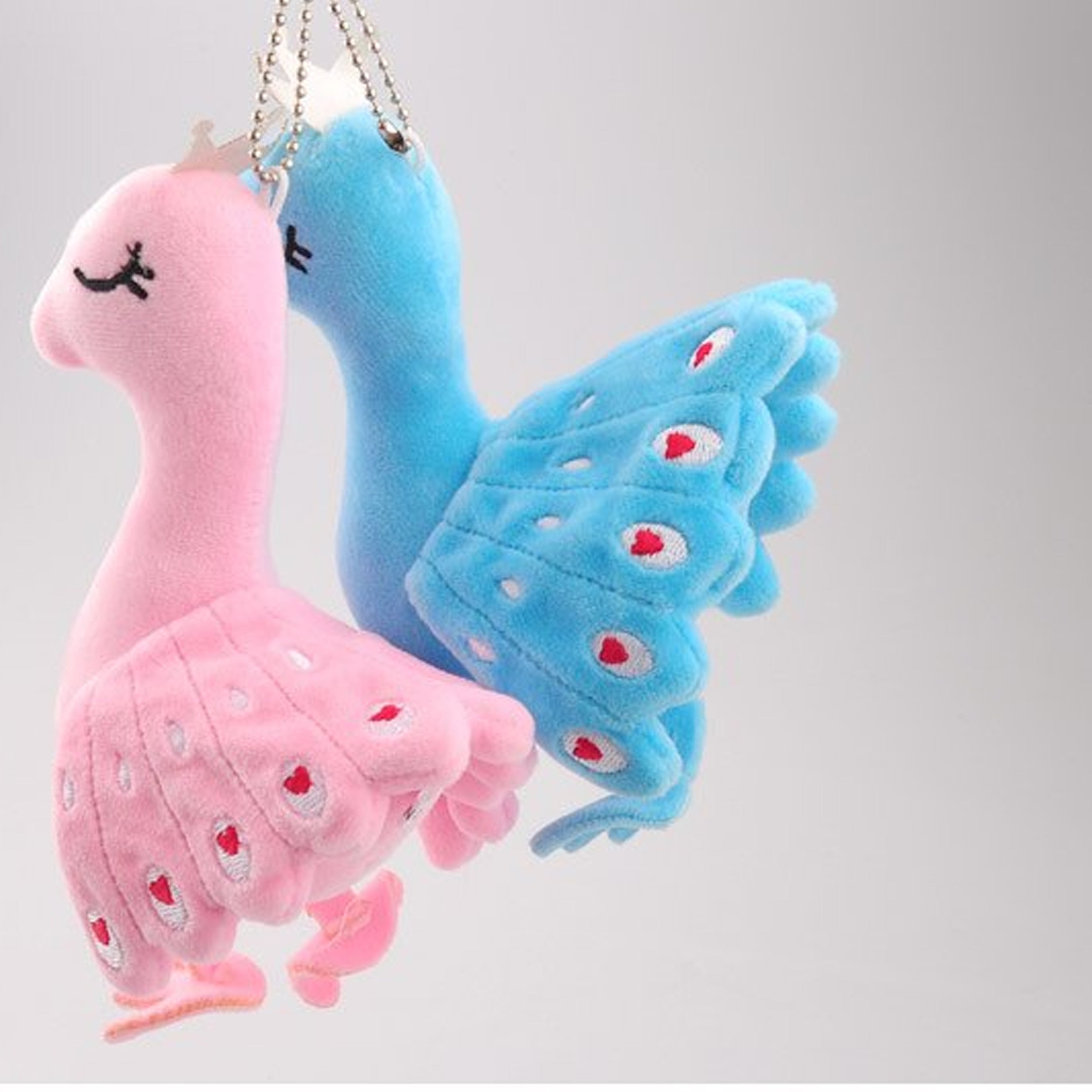 Add Some Color to Your Kid's Accessories with Our Beautiful Peacock Soft Plush Keychain Toy