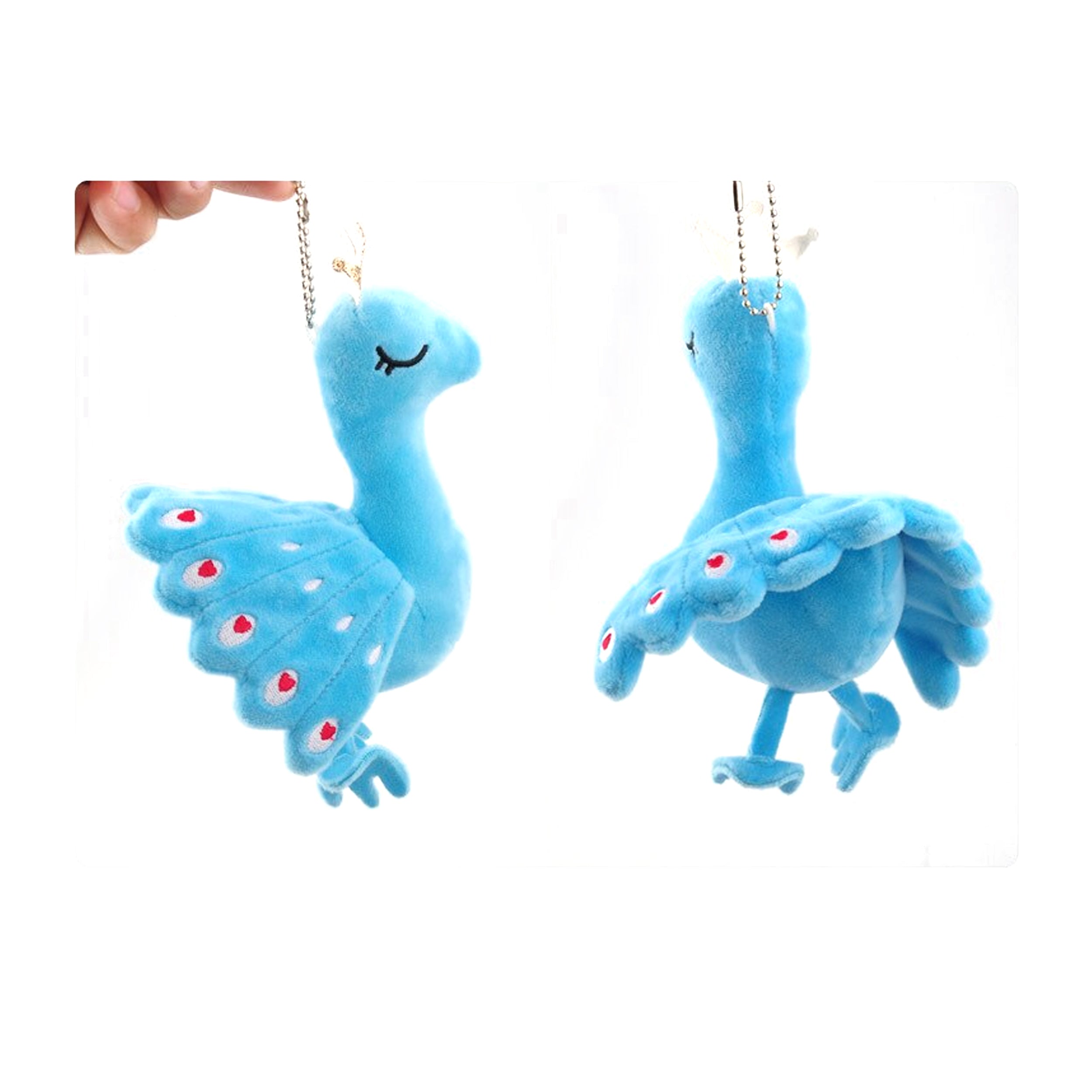 Add Some Color to Your Kid's Accessories with Our Beautiful Peacock Soft Plush Keychain Toy
