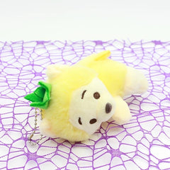 Cute Bear Pineapple Theme Soft Stuffed Plush Keychains